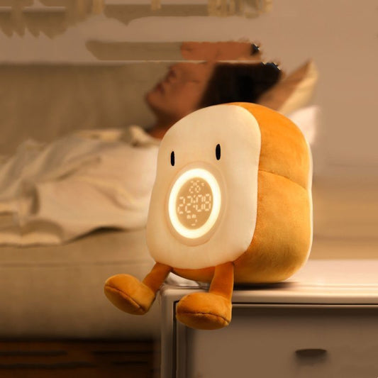Soft Plush Toaster Alarm Clock with Light