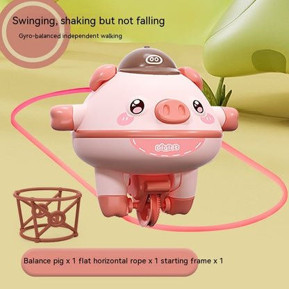 Unicycle Acrobat Pig