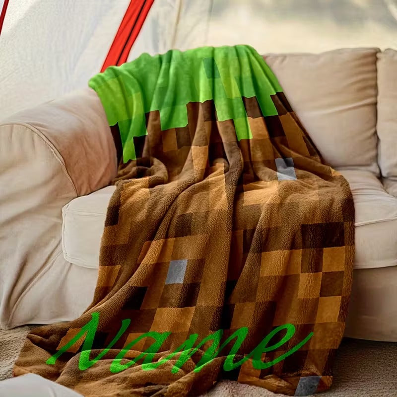 Pixel Game Blankets, flannel bedspread for sofa, bed, and camping (Pillowcase Gift)