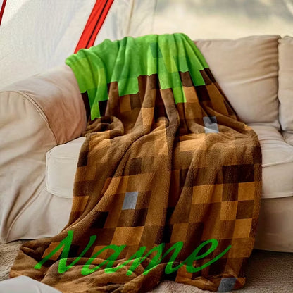 Pixel Game Blankets, flannel bedspread for sofa, bed, and camping (Pillowcase Gift)