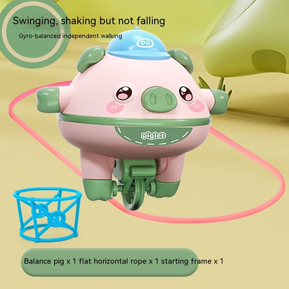 Unicycle Acrobat Pig