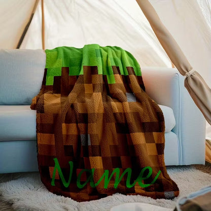Pixel Game Blankets, flannel bedspread for sofa, bed, and camping (Pillowcase Gift)