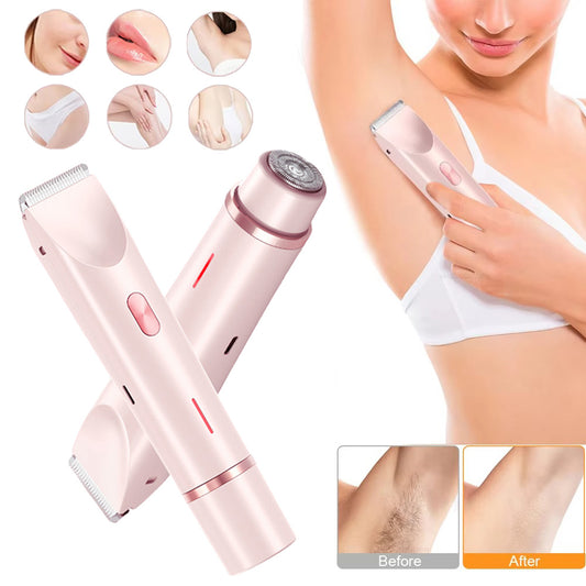 2 in 1 Hair Removal Double Head Shaver for Women