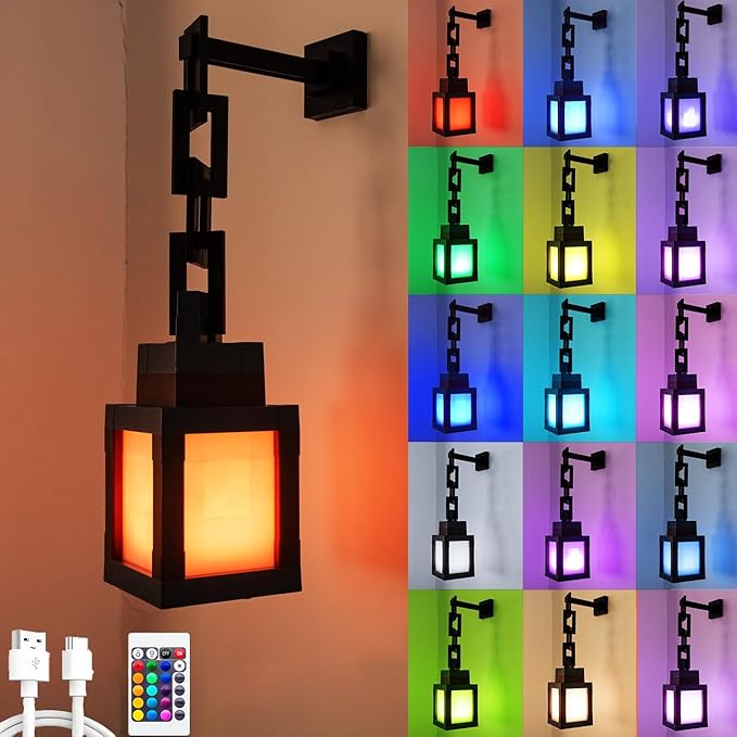 Pixel Art Lamp – RGB 16 Colors, Remote Control, USB