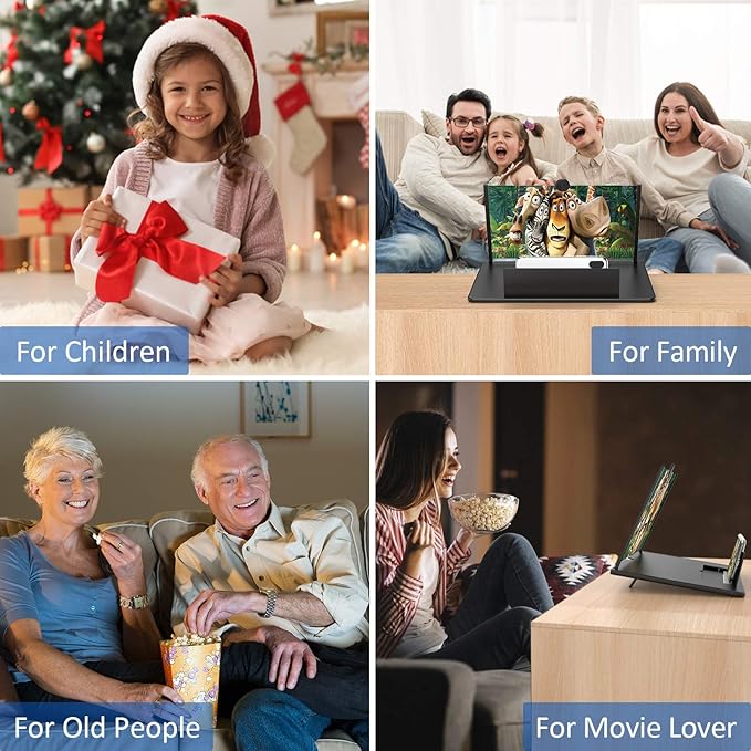 Kaoztech® 14 inch 3D Mobile Phone Amplifier HD Screen Magnifier