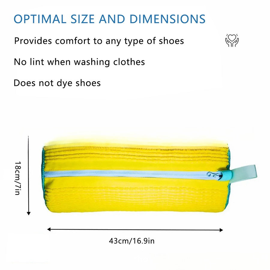 Durable Shoe Washing Bag - Blue Zippered | Protective Laundry Net for Sneakers and Casual Shoes ✅