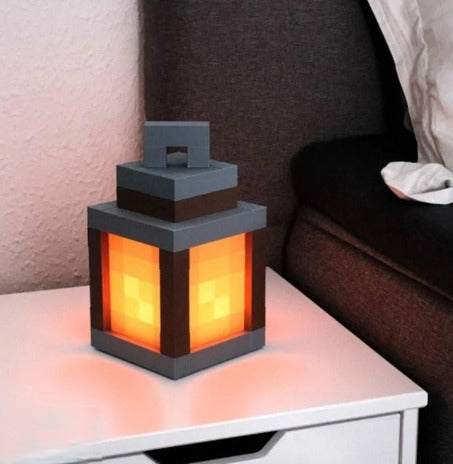 Pixel Style Night Lamp Decorative Item 16 Colors Lantern Indoor Atmosphere Light