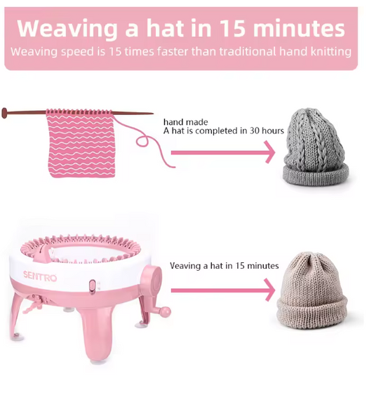 Automatic hand-cranked Knitting machine (Scarf/Beret/Sweater/Gloves)