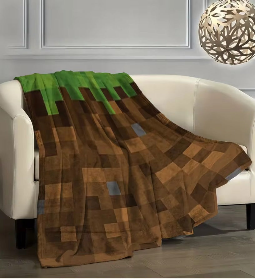Pixel Game Blankets, flannel bedspread for sofa, bed, and camping (Pillowcase Gift)