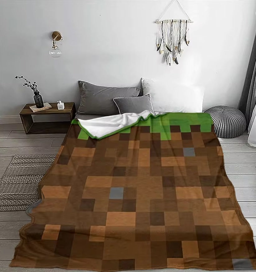 Pixel Game Blankets, flannel bedspread for sofa, bed, and camping (Pillowcase Gift)