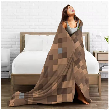 Pixel Game Blankets, flannel bedspread for sofa, bed, and camping (Pillowcase Gift)