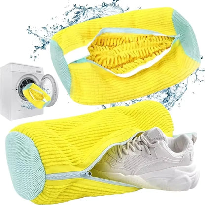 Durable Shoe Washing Bag - Blue Zippered | Protective Laundry Net for Sneakers and Casual Shoes ✅