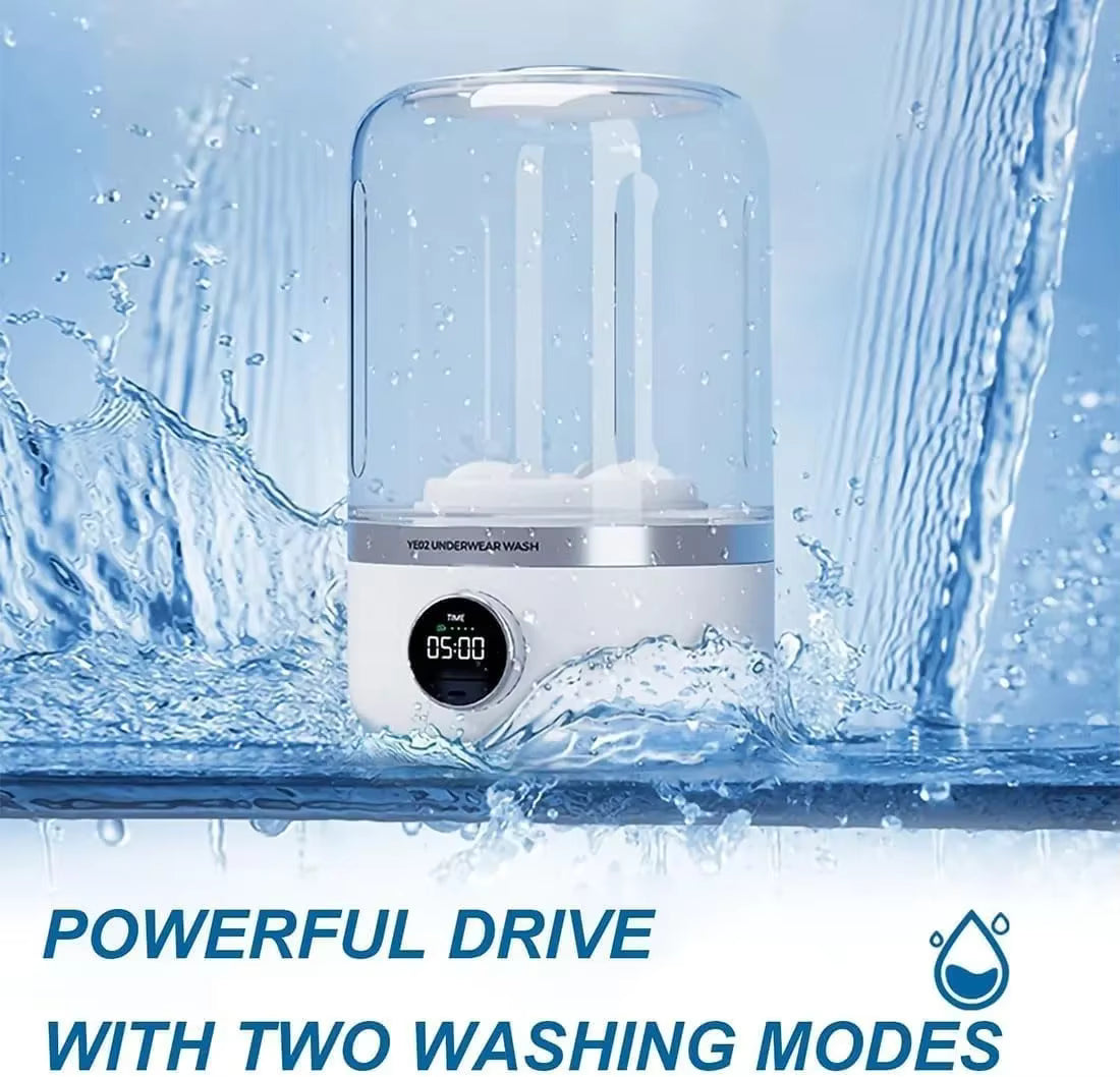 Mini Ultrasonic Washing Machine – Portable, Rechargeable & Compact Washer for Baby Clothes, Underwear & Travel (Premium Version) ✅