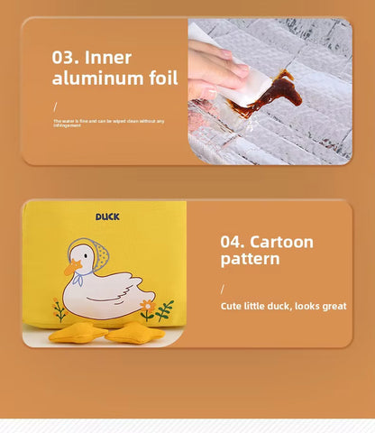 Portable Lightweight Insulated Duck Figured Thermal School and Picnic Bag for Children.