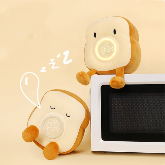 Soft Plush Toaster Alarm Clock with Light
