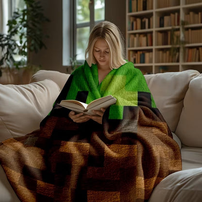 Pixel Game Blankets, flannel bedspread for sofa, bed, and camping (Pillowcase Gift)